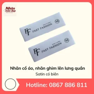 Nhãn Cổ Áo, Nhãn Ghim Lên Lưng Quần