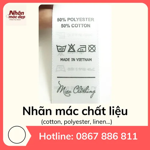 Nhãn Mác Chất Liệu Quần Áo – Cotton, Polyester, Linen