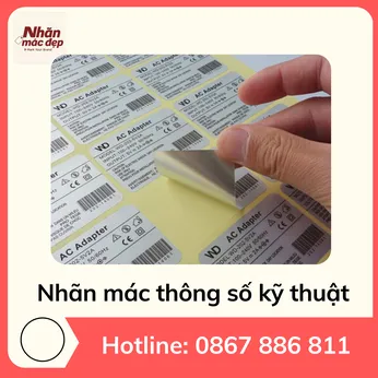 Nhãn Mác Hiển Thị Thông Số Kỹ Thuật
