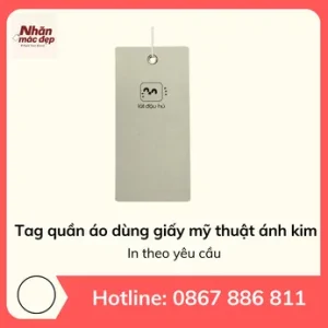 Tag quần áo - Giấy mỹ thuật ánh kim
