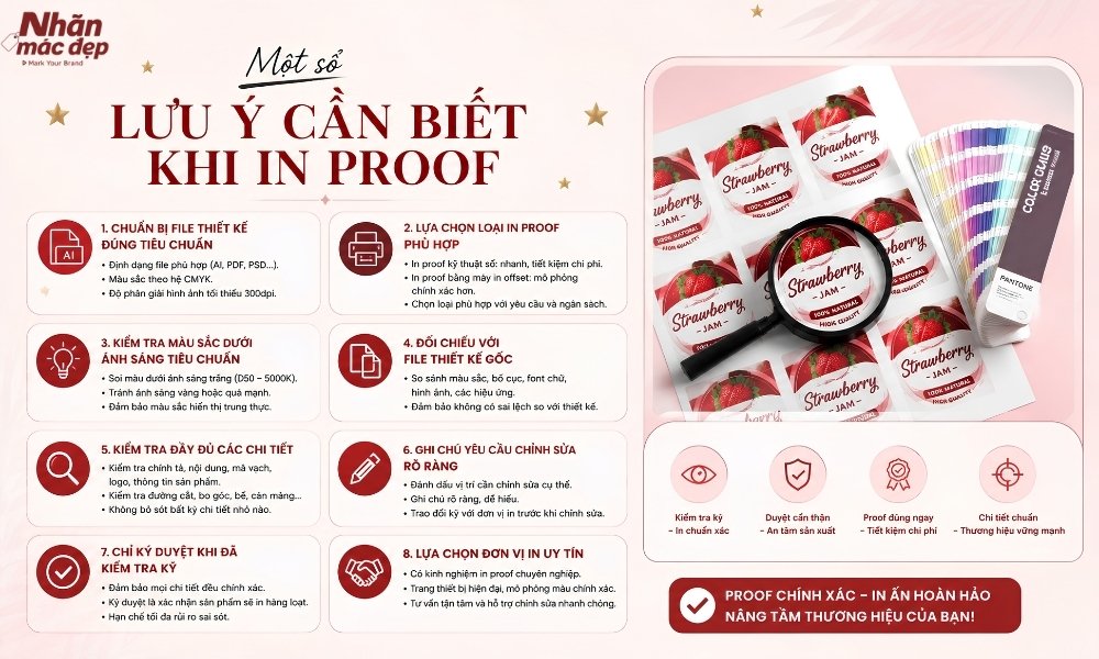 Một số lưu ý cần biết khi in proof