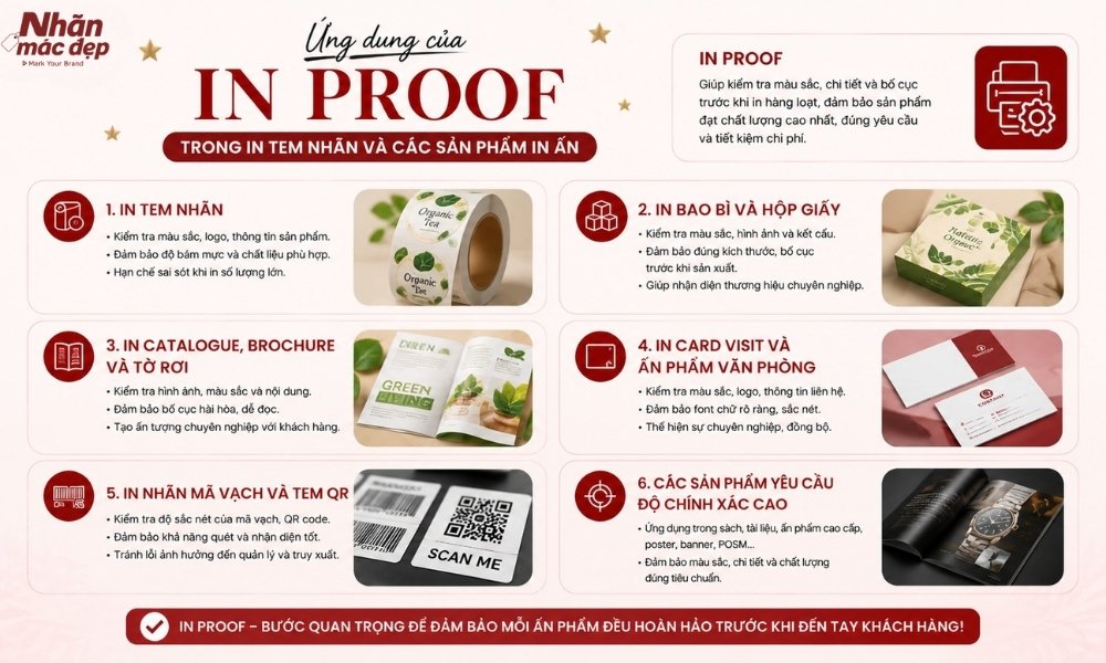 Ứng dụng của in proof trong in tem nhãn và các sản phẩm in ấn