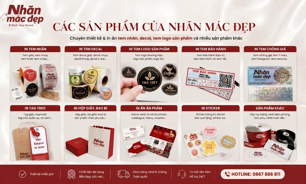 Các sản phẩm của Nhãn Mác Đẹp