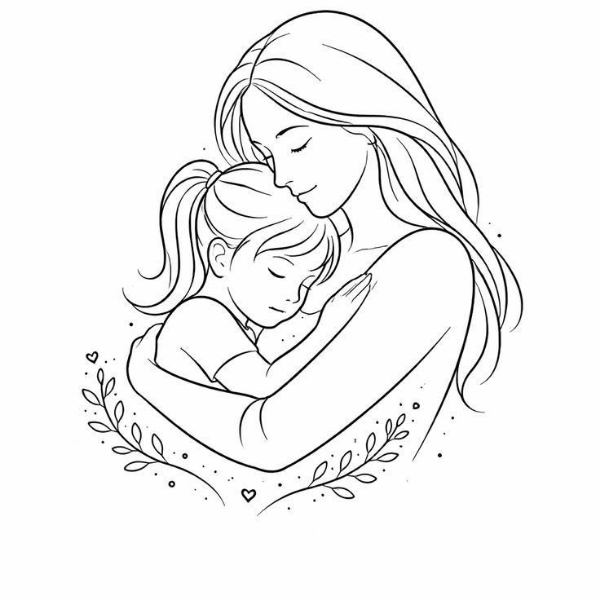 Mẫu logo mẹ ôm bé 7