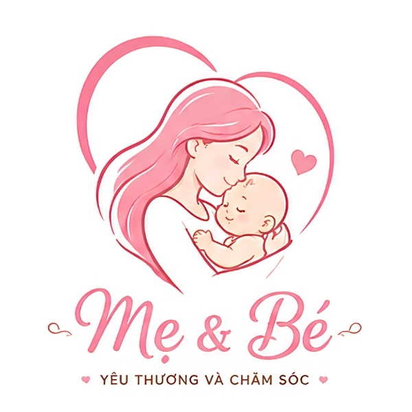 Mẫu logo mẹ và bé dễ thương 1