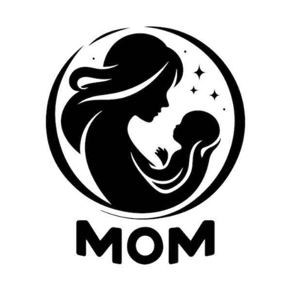 Mẫu logo mẹ và bé tối giản 1