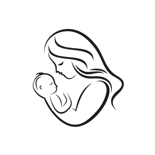 Mẫu logo mẹ và bé tối giản 2