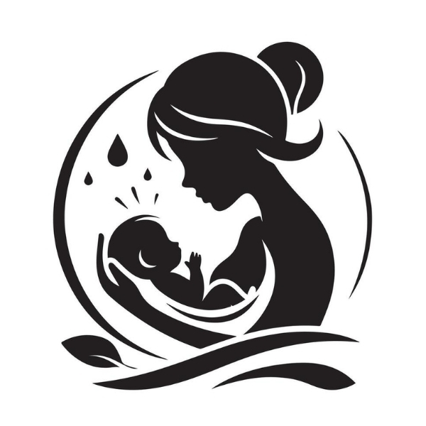 Mẫu logo mẹ và bé tối giản 3