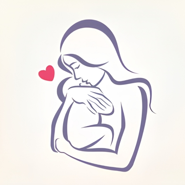 Mẫu logo mẹ và bé tối giản 4