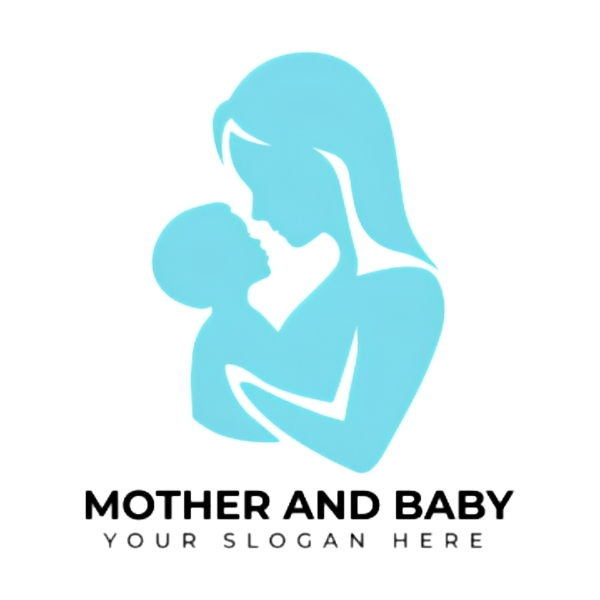 Mẫu logo mẹ và bé tối giản 6