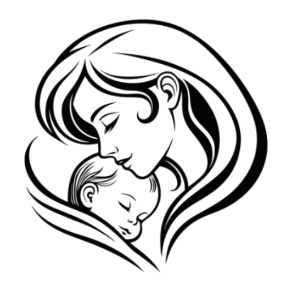 Mẫu logo mẹ và bé tối giản 7