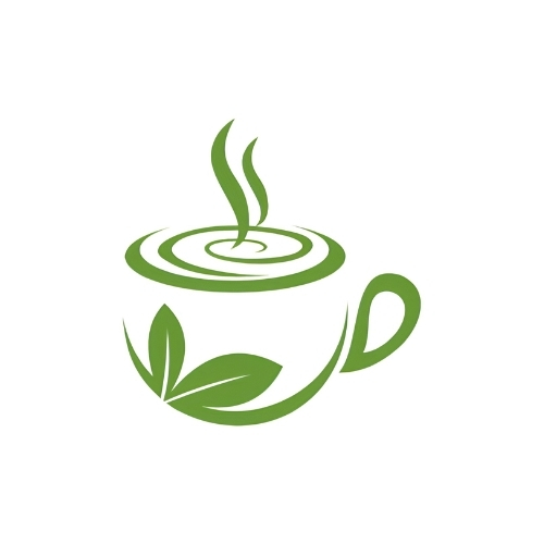 Logo lá trà phong cách tối giản 4
