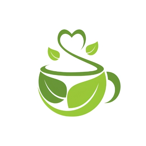 Logo lá trà phong cách tối giản 2