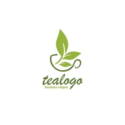 Logo lá trà mang phong cách hiện đại 3