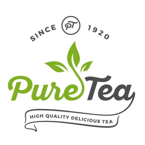 Logo lá trà kết hợp kiểu chữ nghệ thuật 3