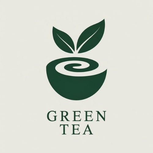Logo lá trà phong cách tối giản 7