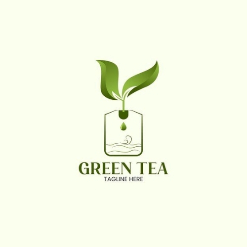 Logo lá trà phong cách tối giản 6