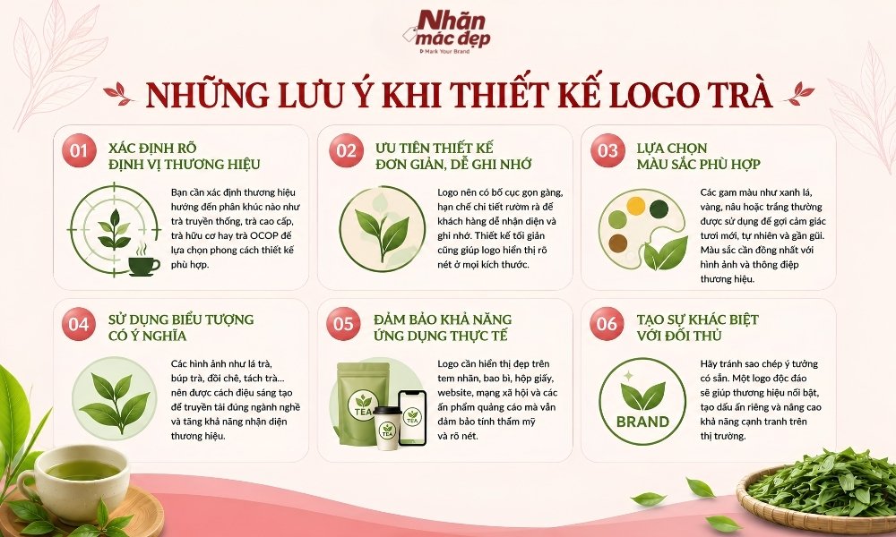 Những lưu ý khi thiết kế logo trà