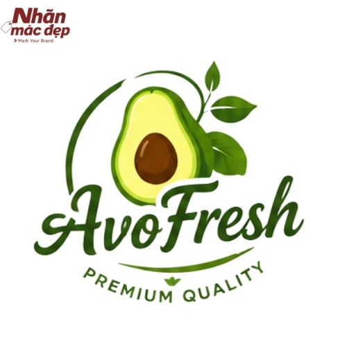 Logo trái cây kết hợp với chữ 6