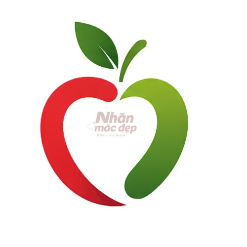 Logo dạng trái cây trừu tượng 8